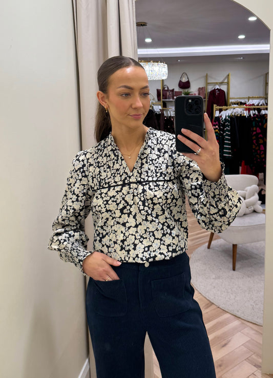 Ihkelia Blouse in Birch Flowers