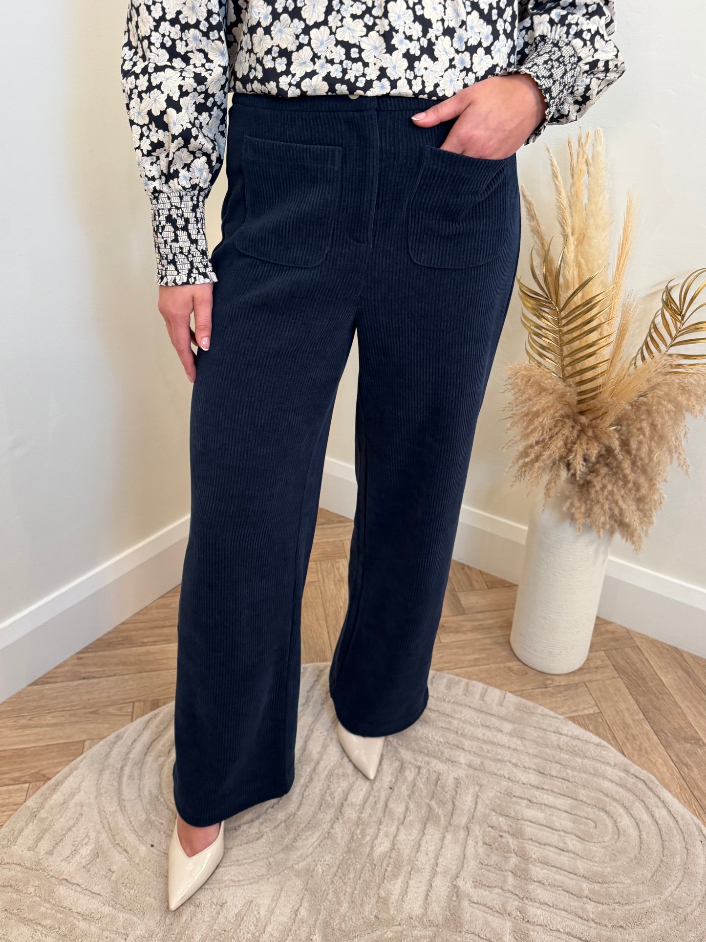 Ihkate Corduroy Trousers in Total Eclipse