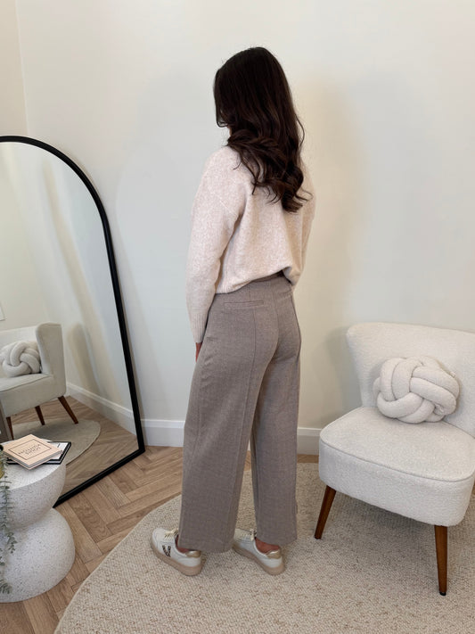 Ihkate trousers in almond herringbone