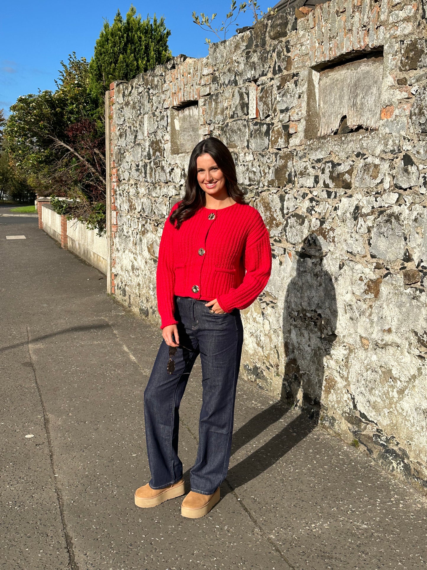 Jessie cardigan in red