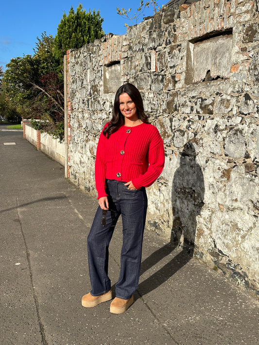 Jessie cardigan in red