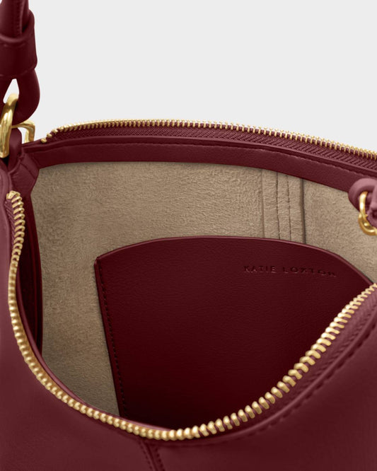 Hallie Satchel Bag in cherry