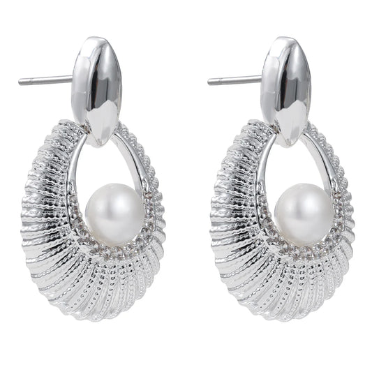 FRESHWATER PEARL & SILVER EARRINGS