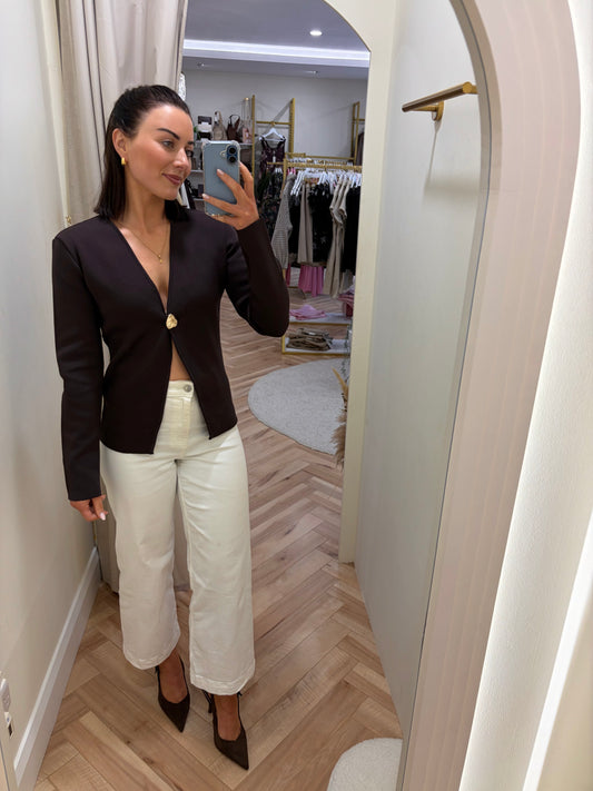 Kyla knit top in brown