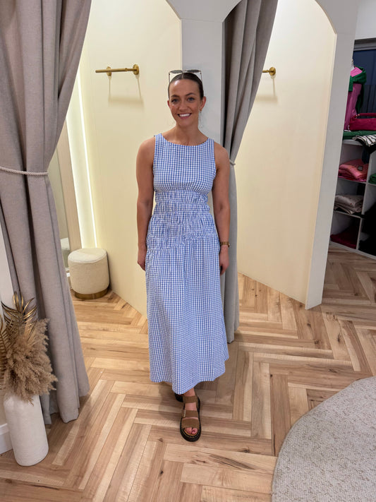 Julia Blue gingham dress