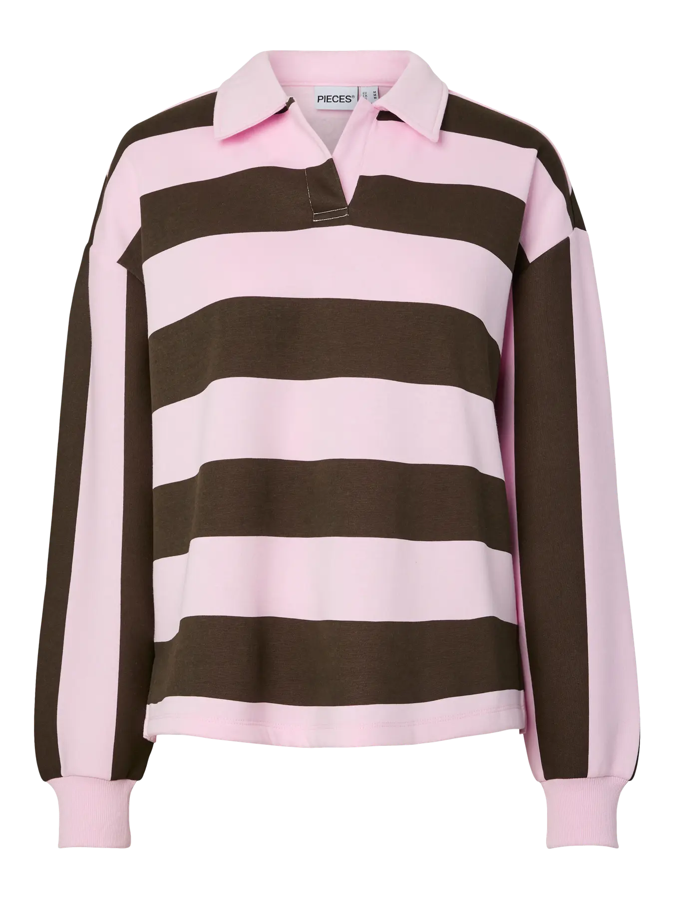 Filucca polo shirt in Brown & Pink Stripe