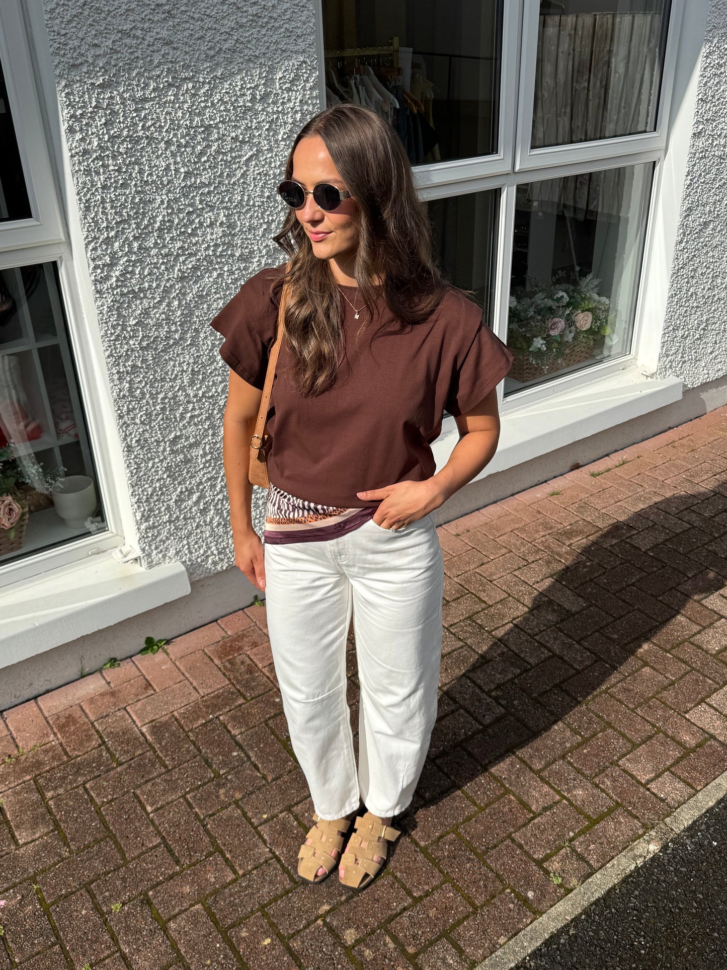 Allie T Shirt in Brown