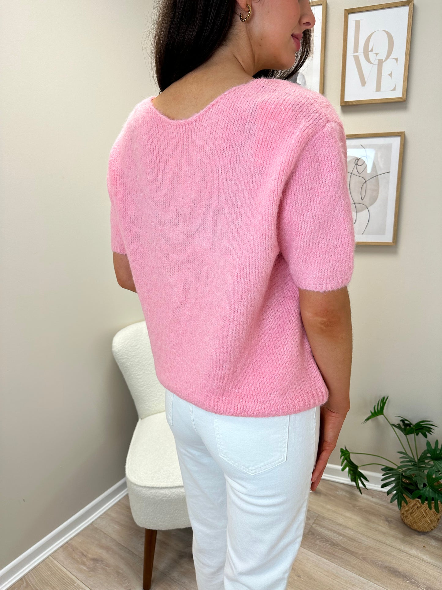 Pink Bow Knit