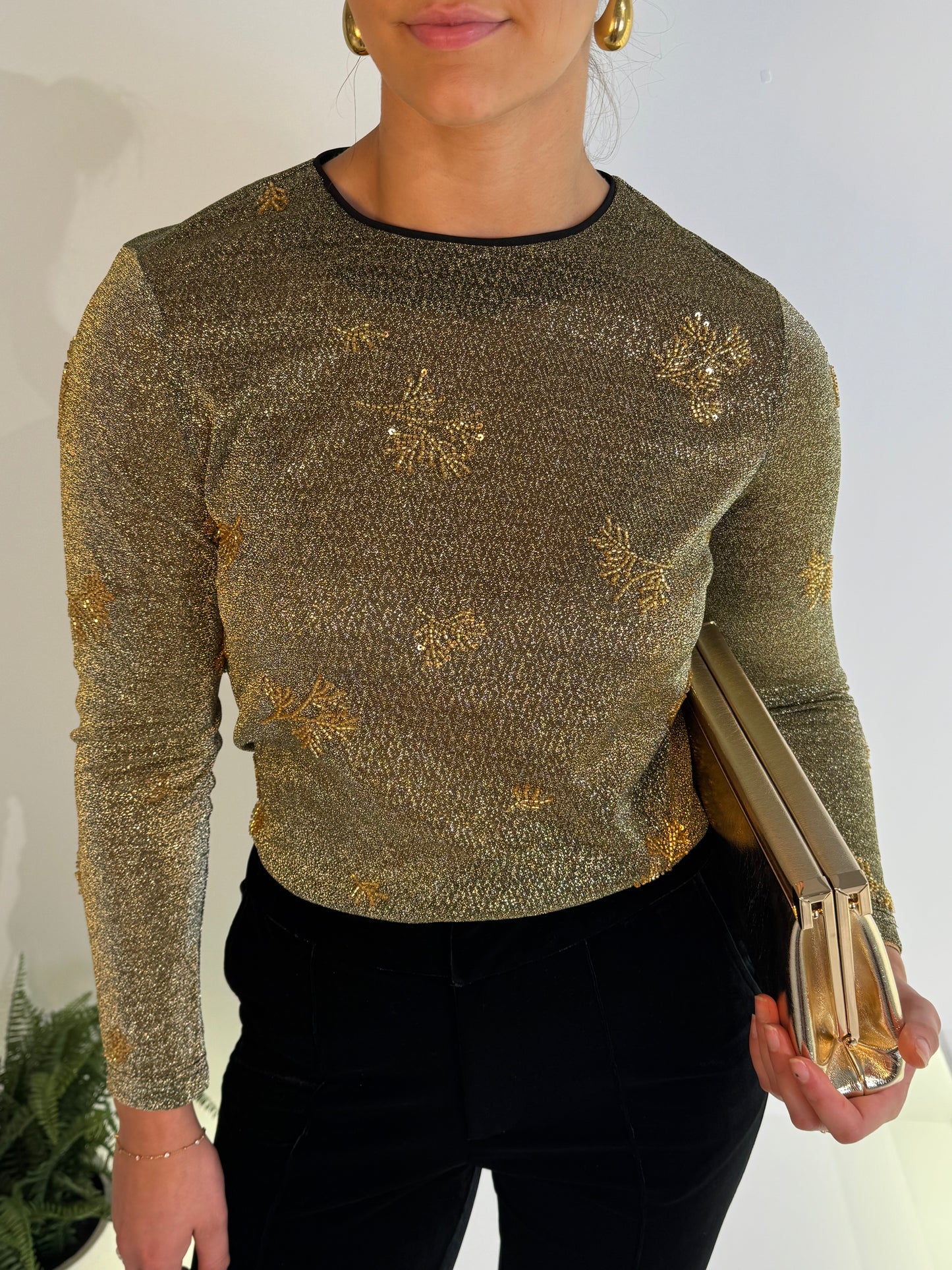 Traffic People Marge Top in Gold