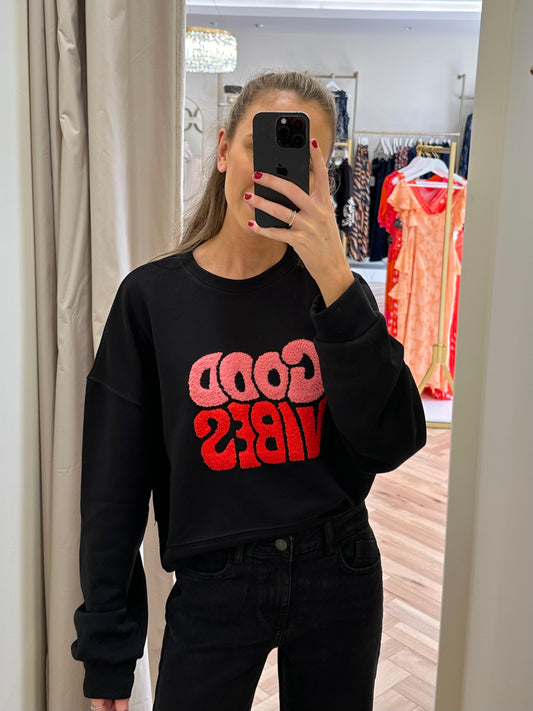 Good Vibes Sweatshirt in Black