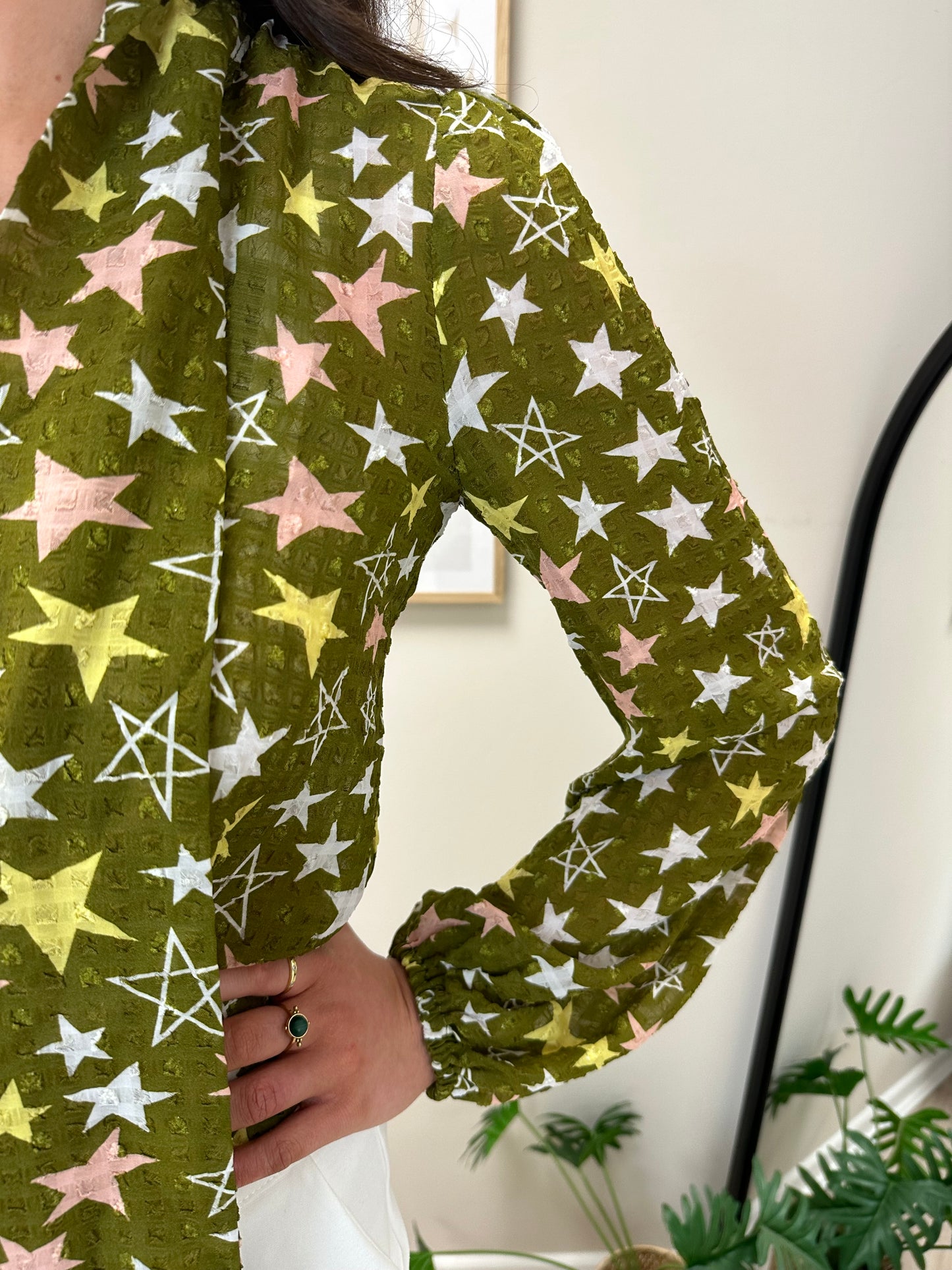 Traffic People Chance Star Shirt in Green