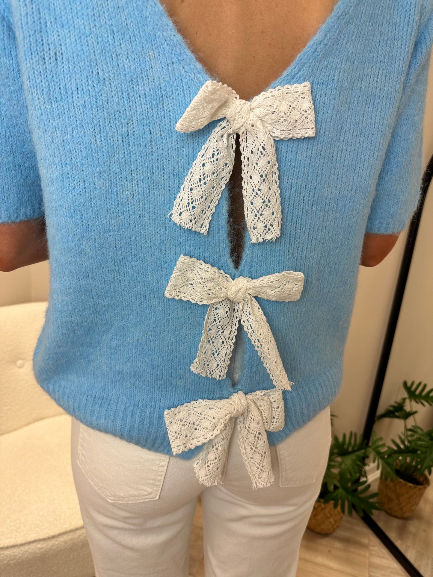 Blue Bow Knit