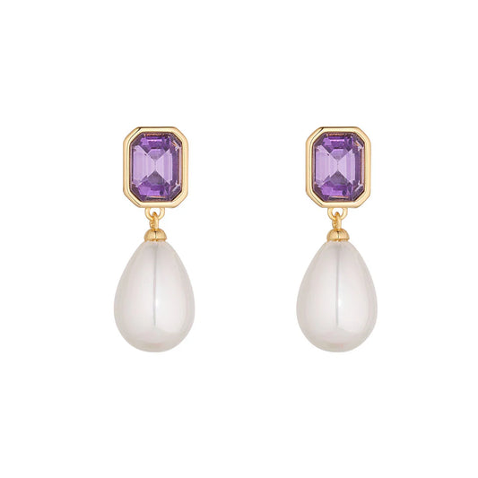 PEARL & AMETHYST EARRINGS