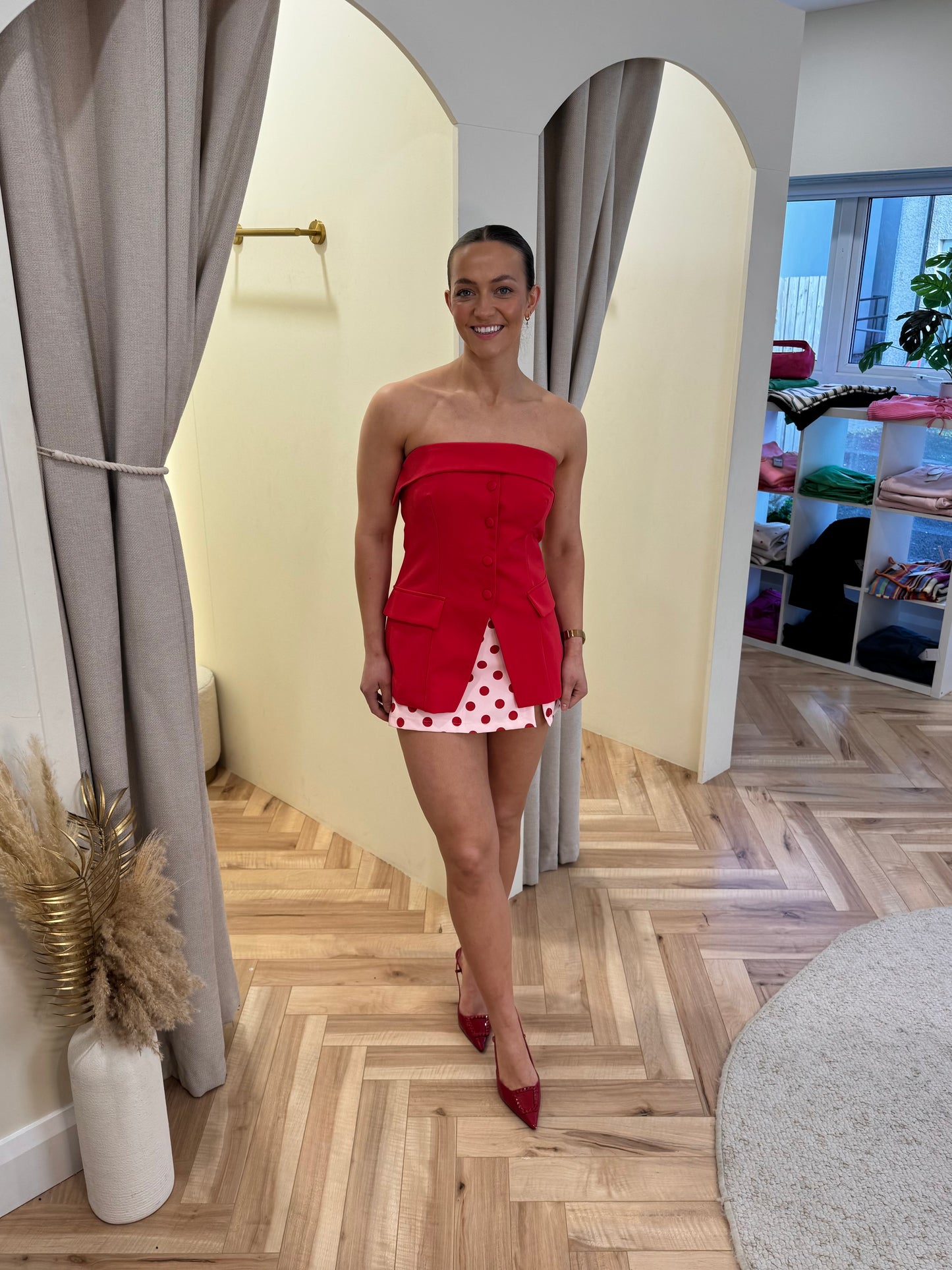 Polkadot skort