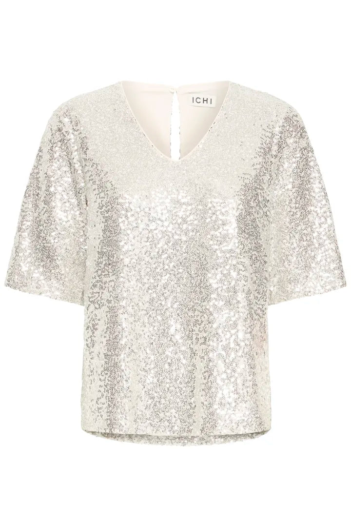 Fauca sequin T Shirt in Frosted Almond