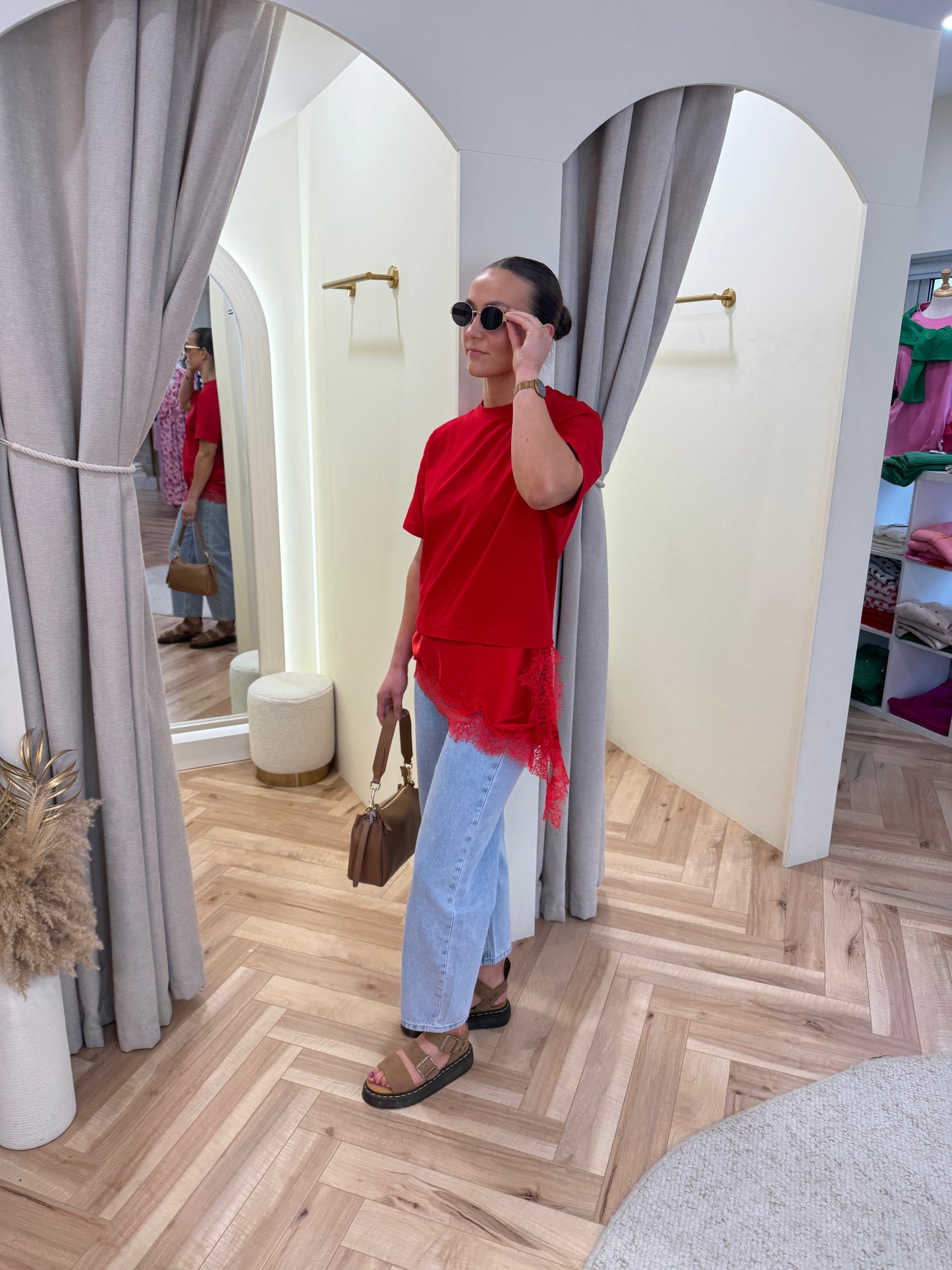 Rhea T Shirt in Red