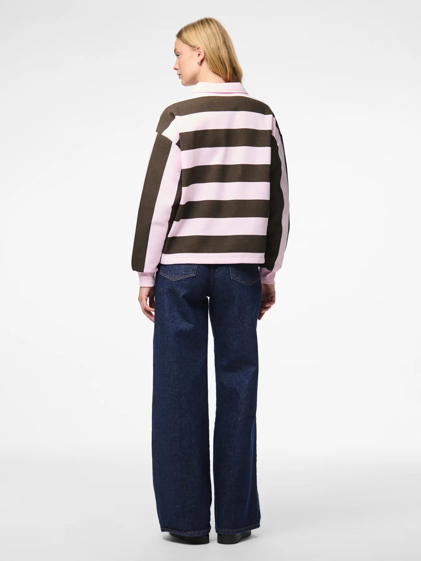 Filucca polo shirt in Brown & Pink Stripe