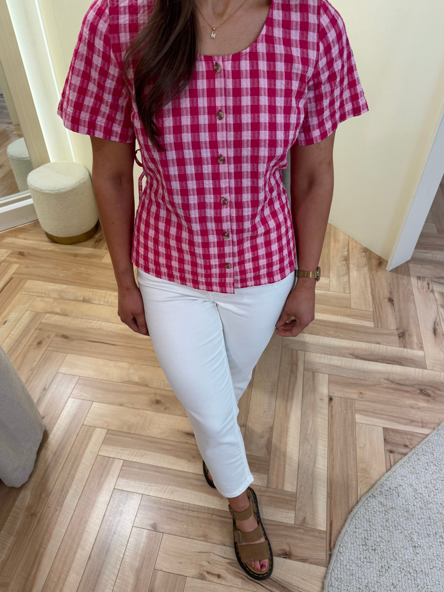 Ihfelica Shirt in Very Berry/Pink Check