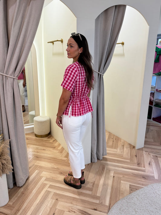 Ihfelica Shirt in Very Berry/Pink Check