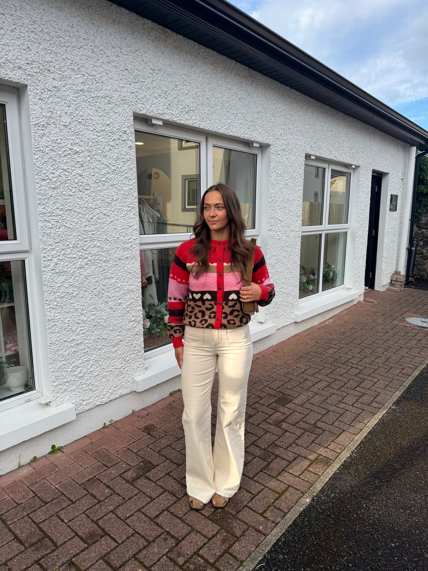 Ihlivoni Cardigan in Poinsetta