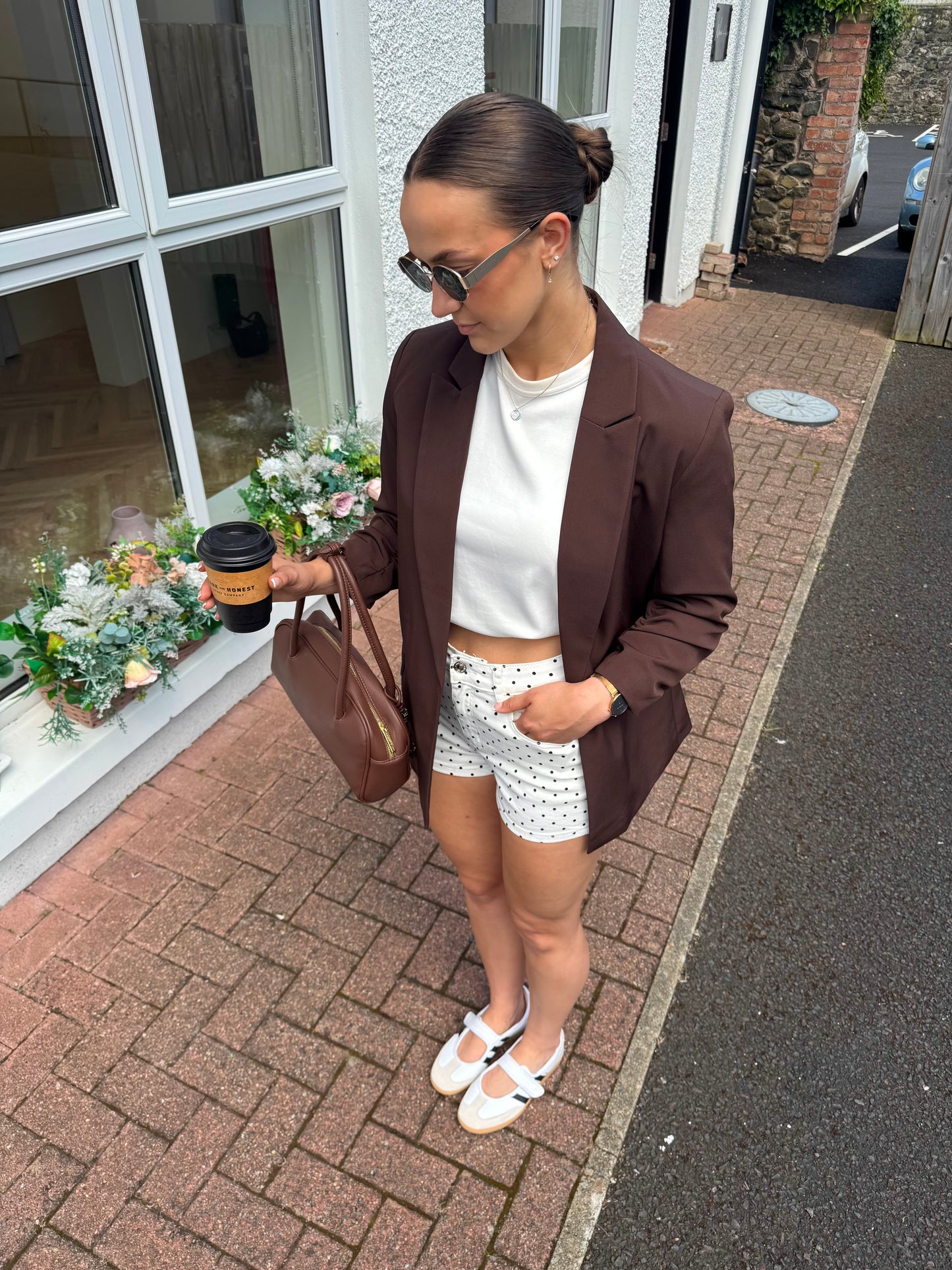 Vijune blazer in coffee bean brown