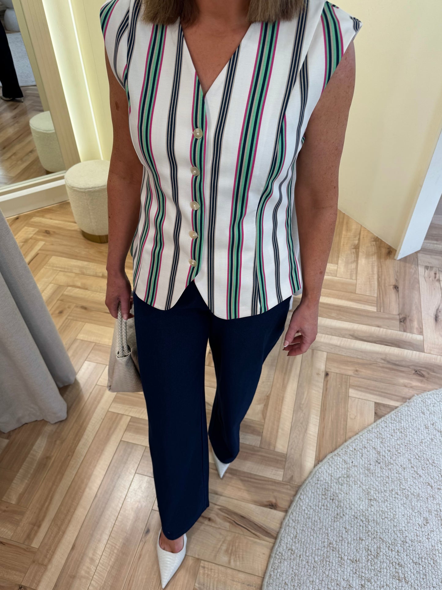 Ihkate Waistcoat in Multi Stripe