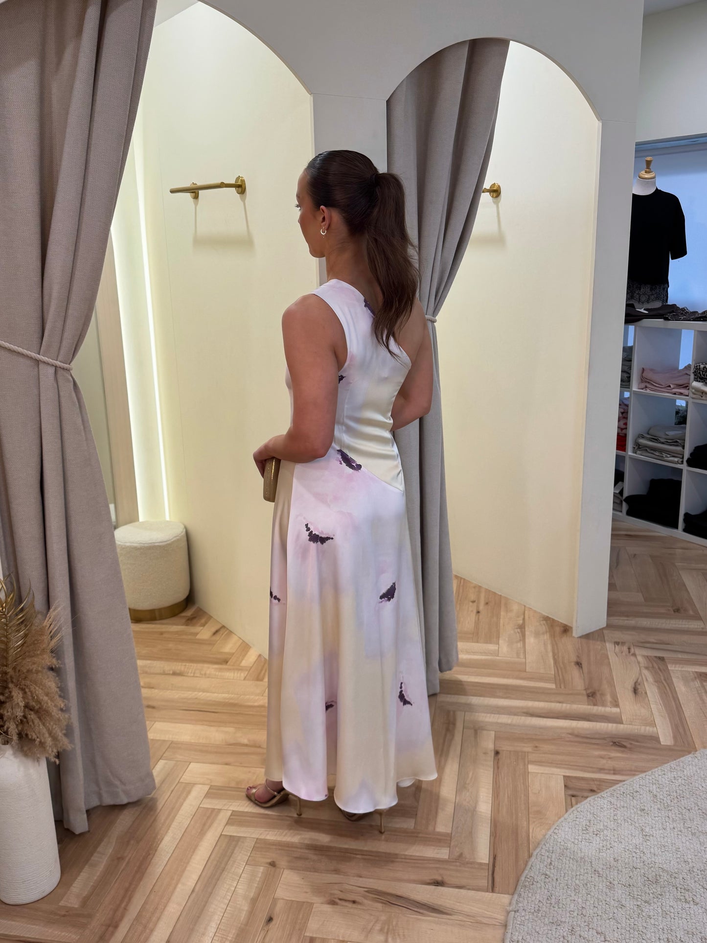 Ember One Shoulder Printed Midaxi Dress