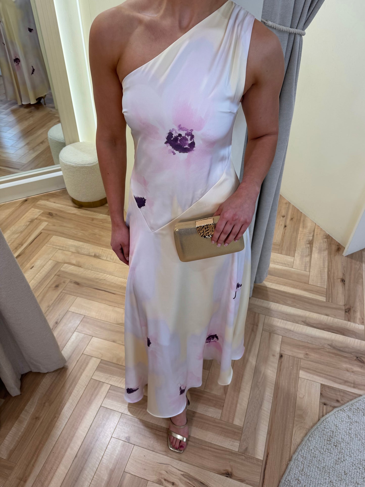 Ember One Shoulder Printed Midaxi Dress