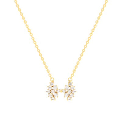 The Pink Box Crystal Bow Necklace