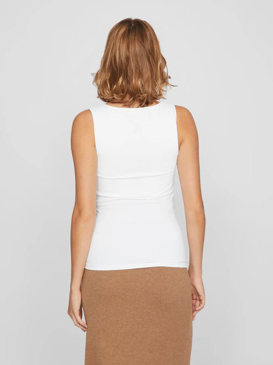 Vikenza slinky tank top in white