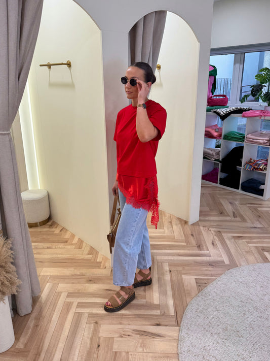 Rhea T Shirt in Red
