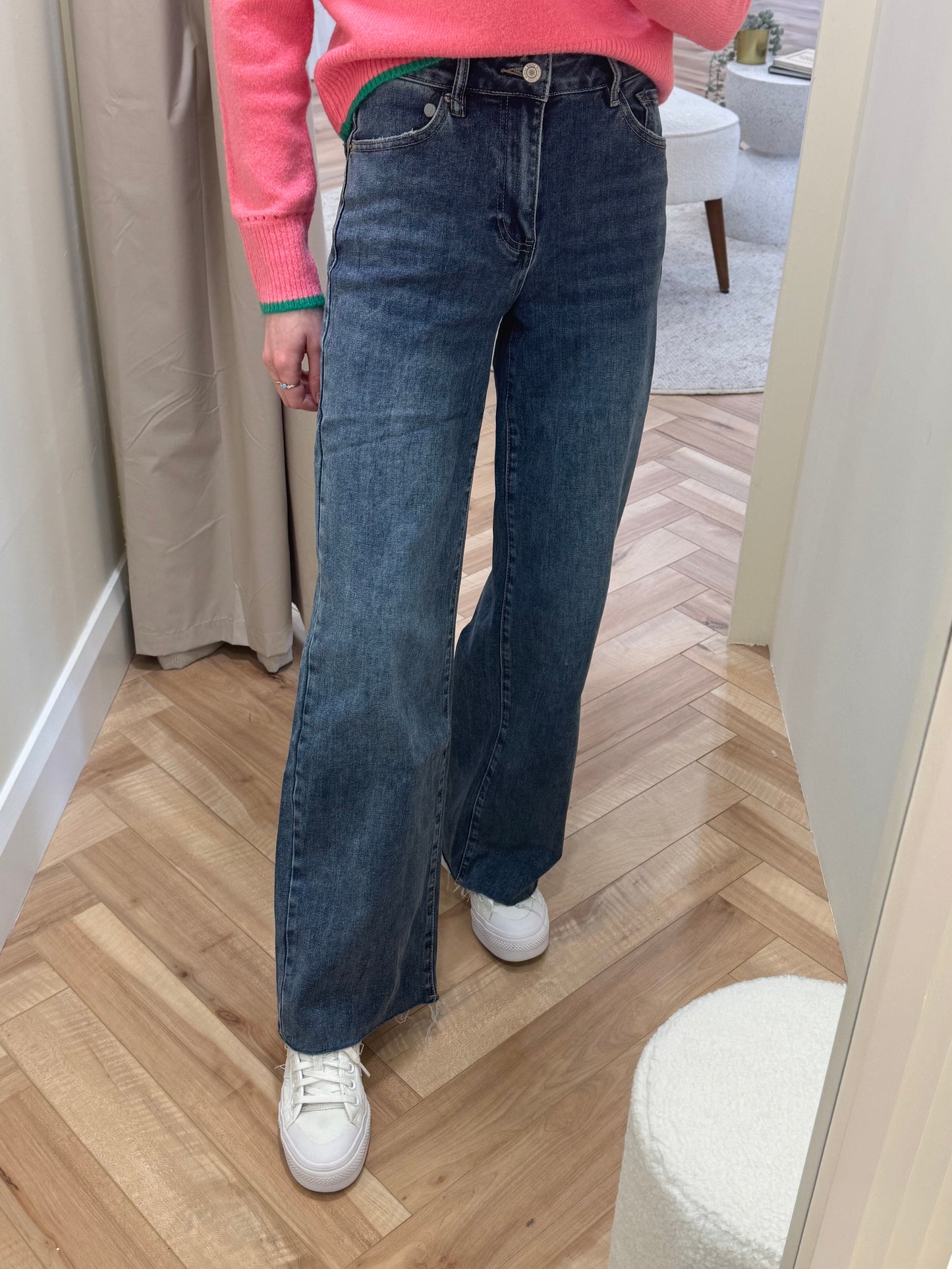 Laura Dad jeans in Medium Blue