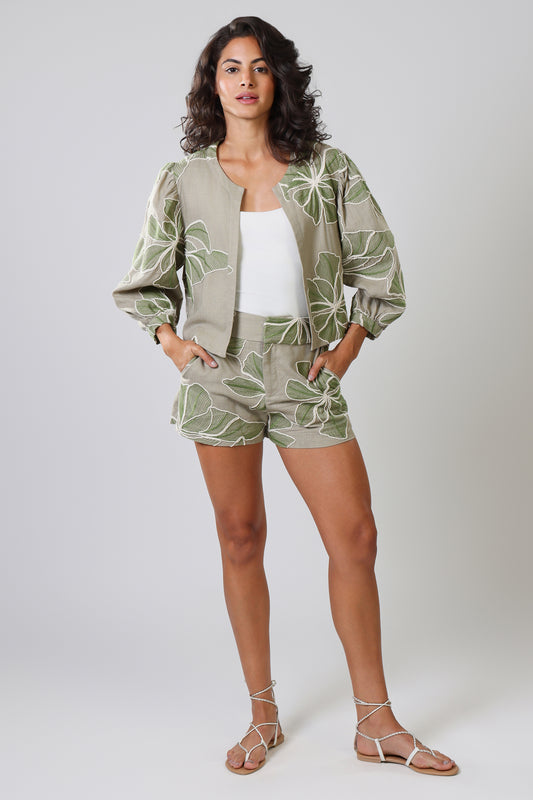 Traffic People Daisy Top in Green