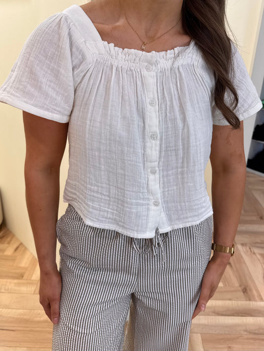 Ihfoxa Blouse in Cloud Dancer
