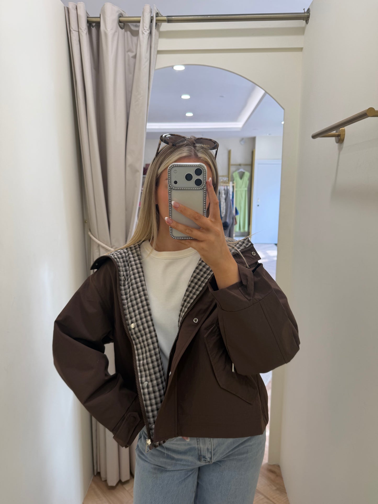 Colby Hooded Jacket in Brown