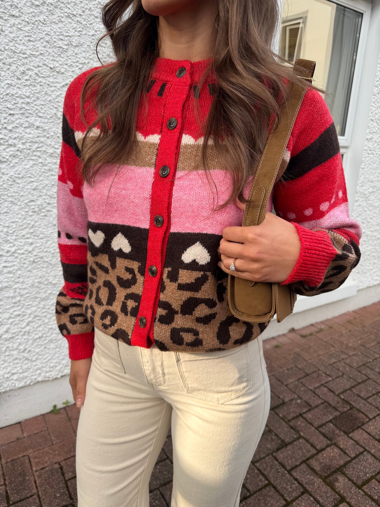 Ihlivoni Cardigan in Poinsetta