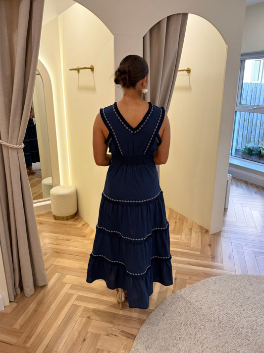 Medina Dress in Navy