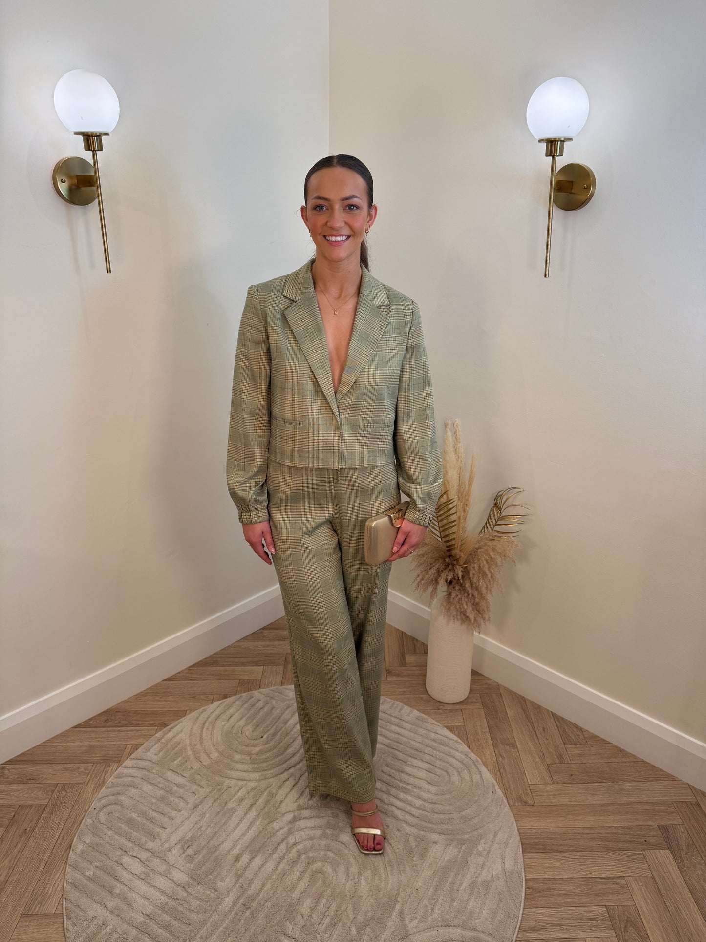 Ihjoli Trousers in Green Check