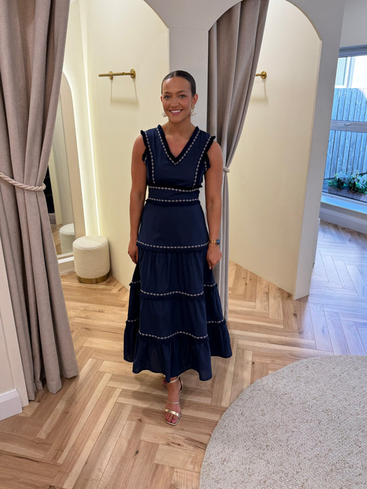 Medina Dress in Navy