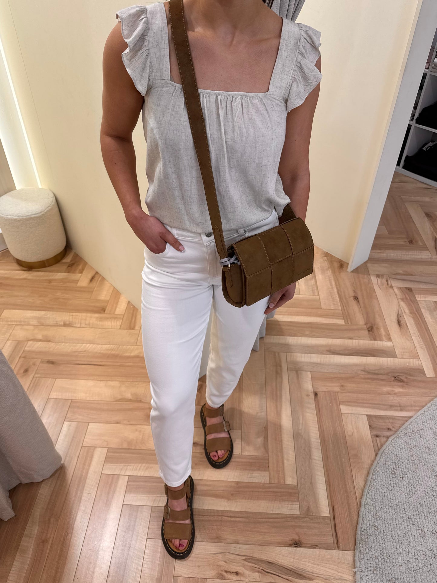 Pia top in birch melange