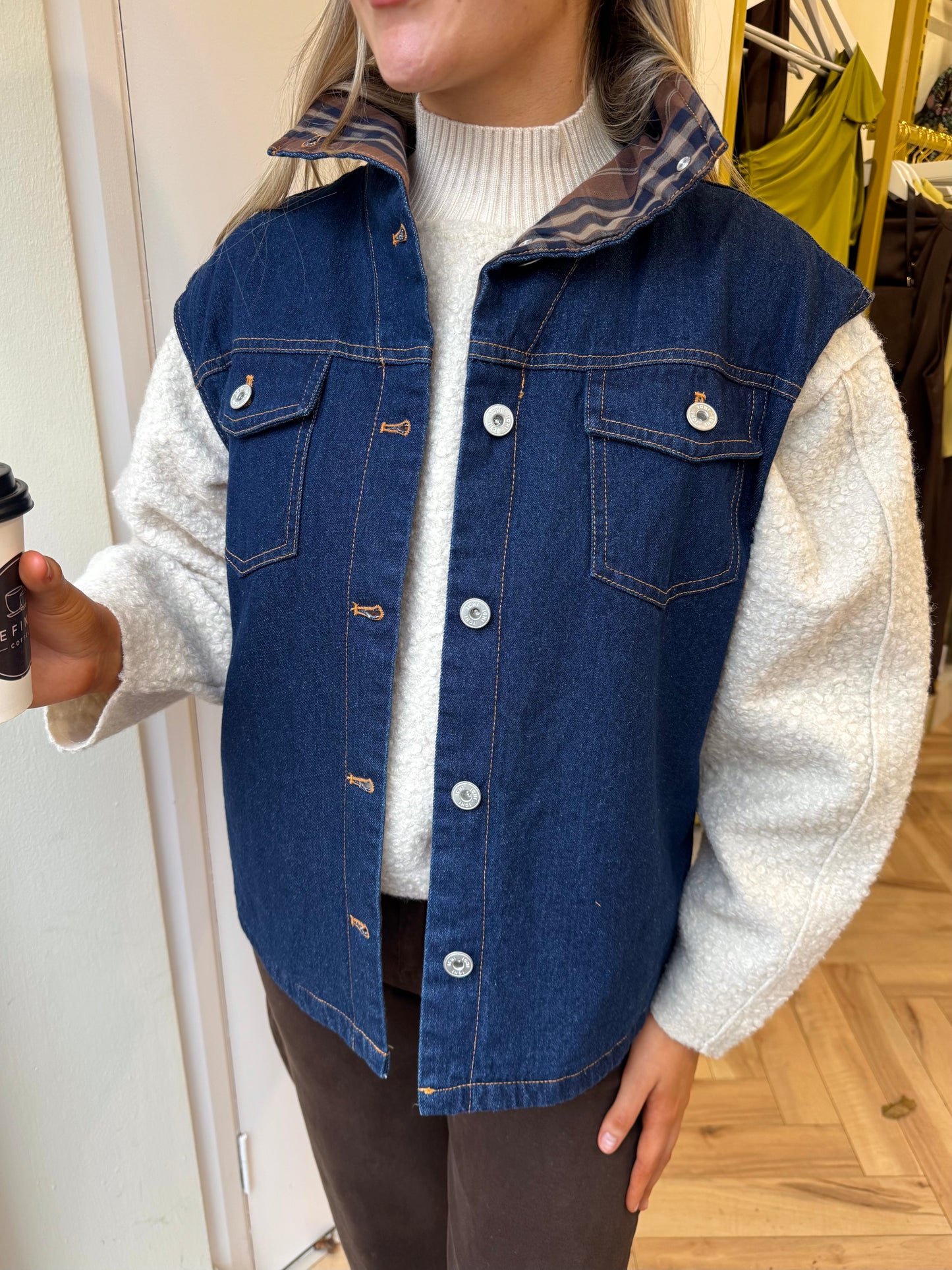 Ihhiramo Waistcoat in Denim Blue