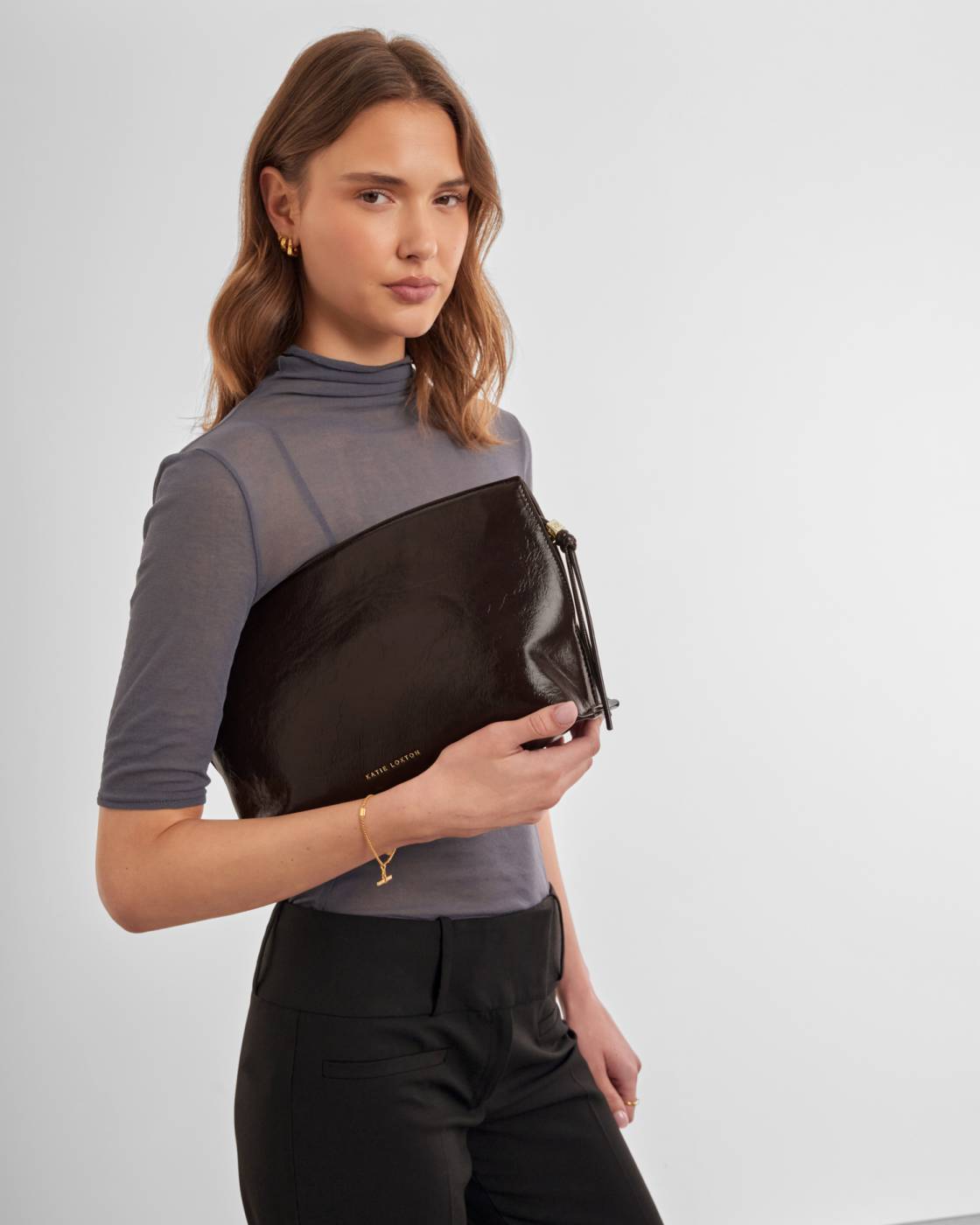 Freya Patent Crackle Clutch