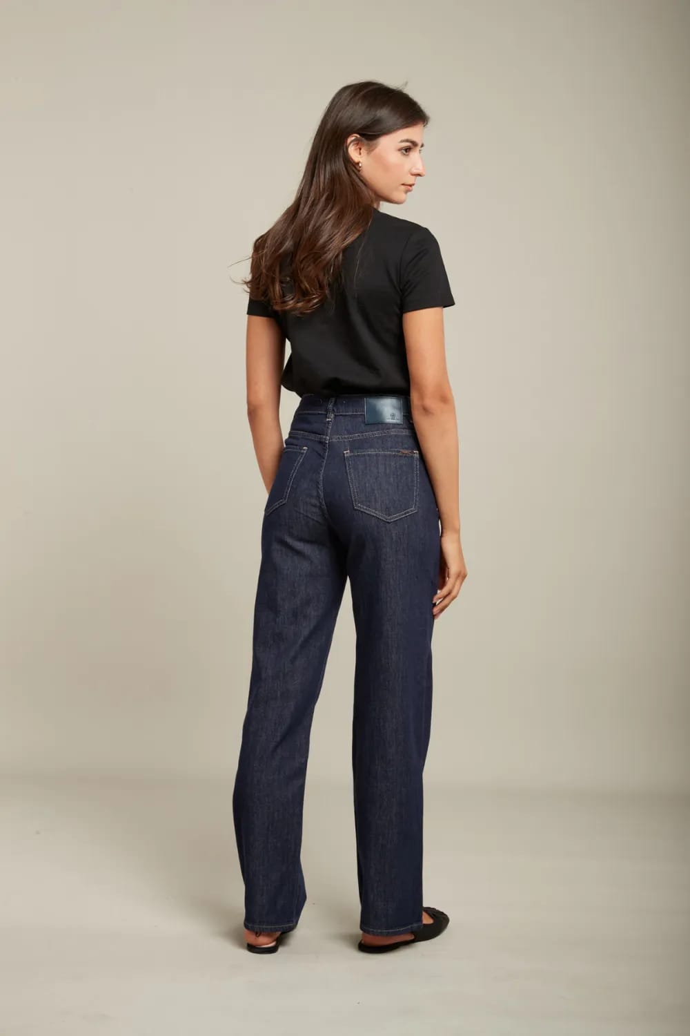 Dark Denim Wide Leg Jeans