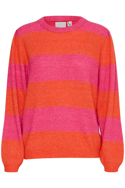 Ihdusty stripe jumper in pink