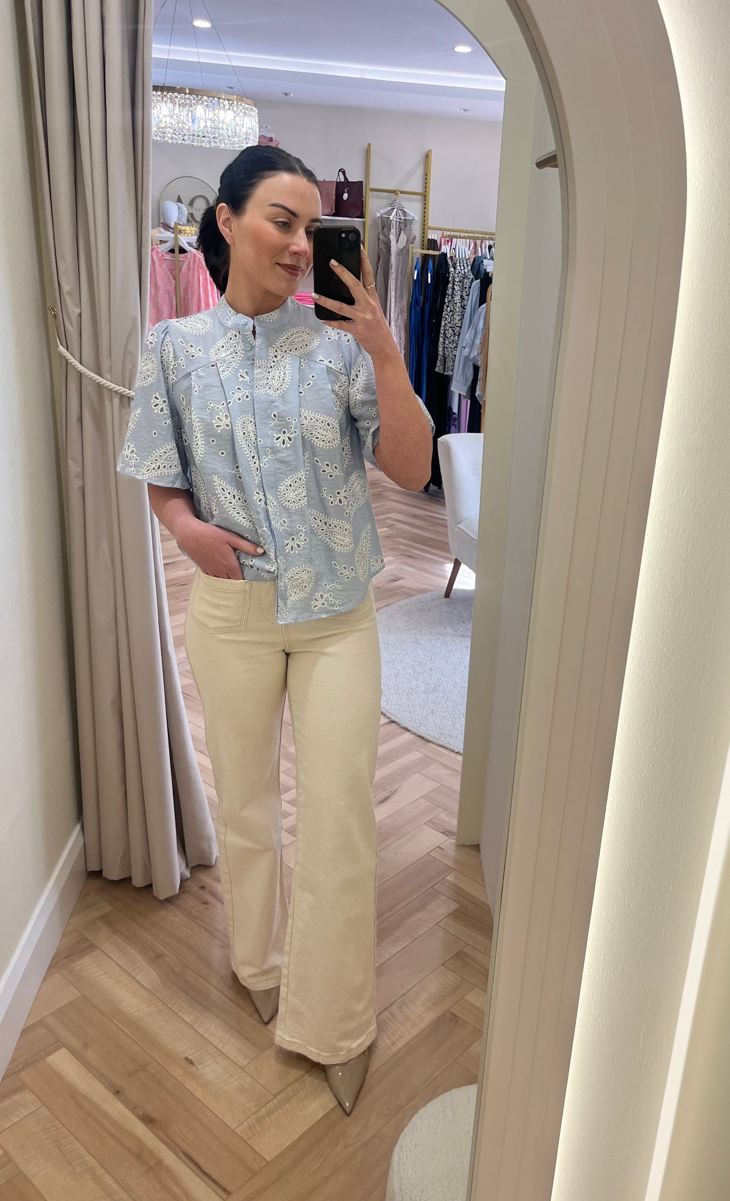 Viola Blouse in Kentucky Blue
