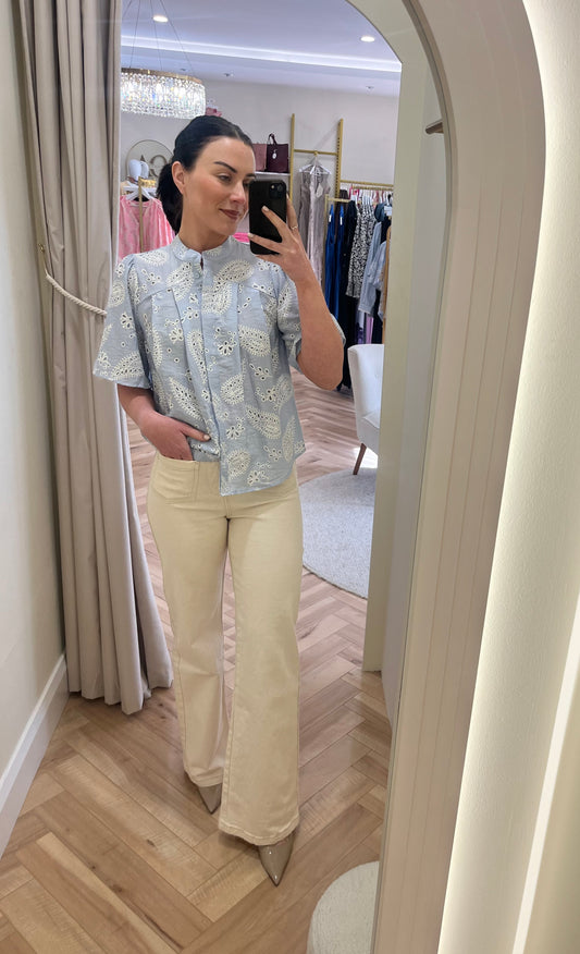 Viola Blouse in Kentucky Blue
