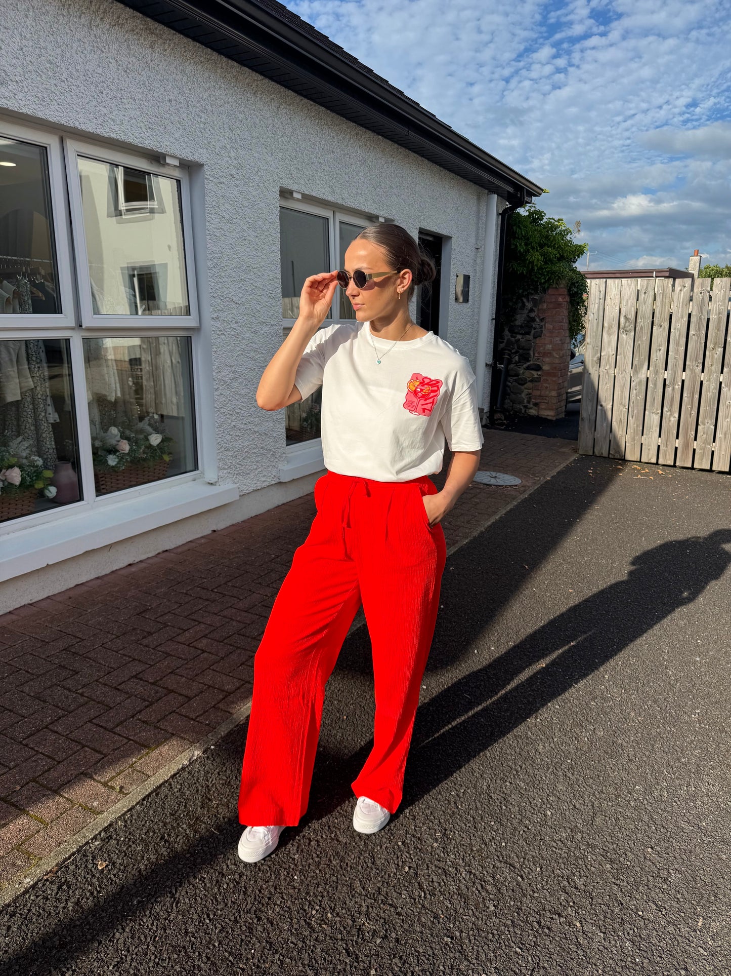 Ihlifana Trousers in Fiery Red