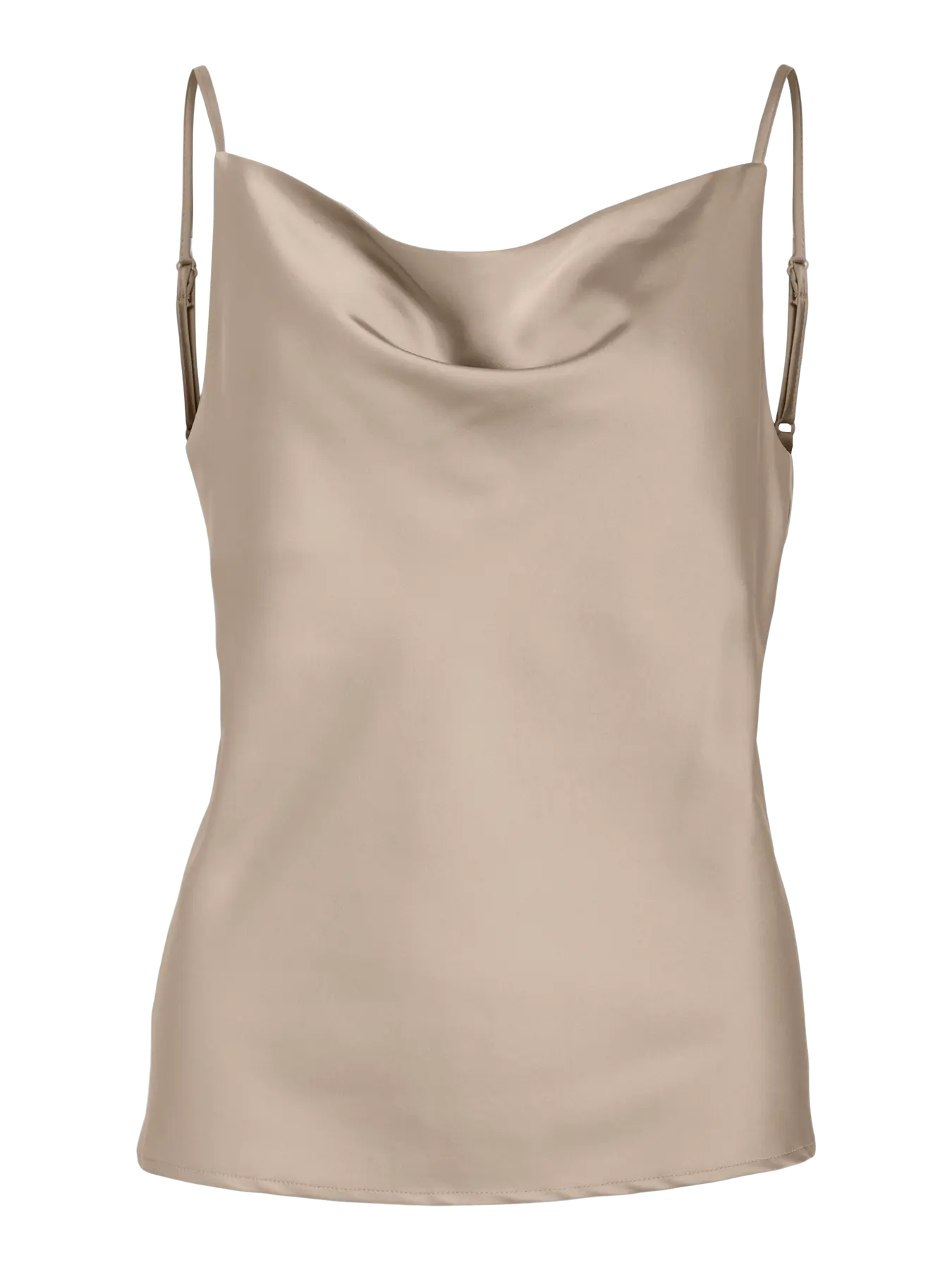 Vithalia satin cowl top in Cement