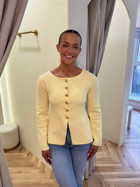 Sadie Cardigan in Lemon