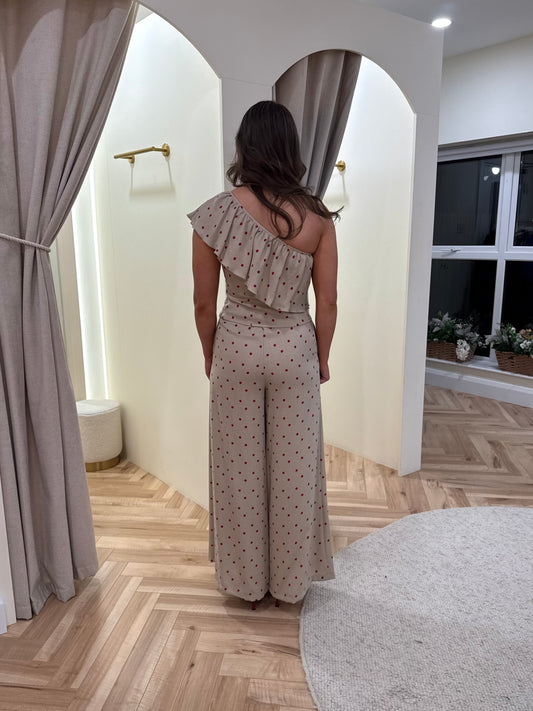 Traffic People Rene Trousers in Red polka Dot